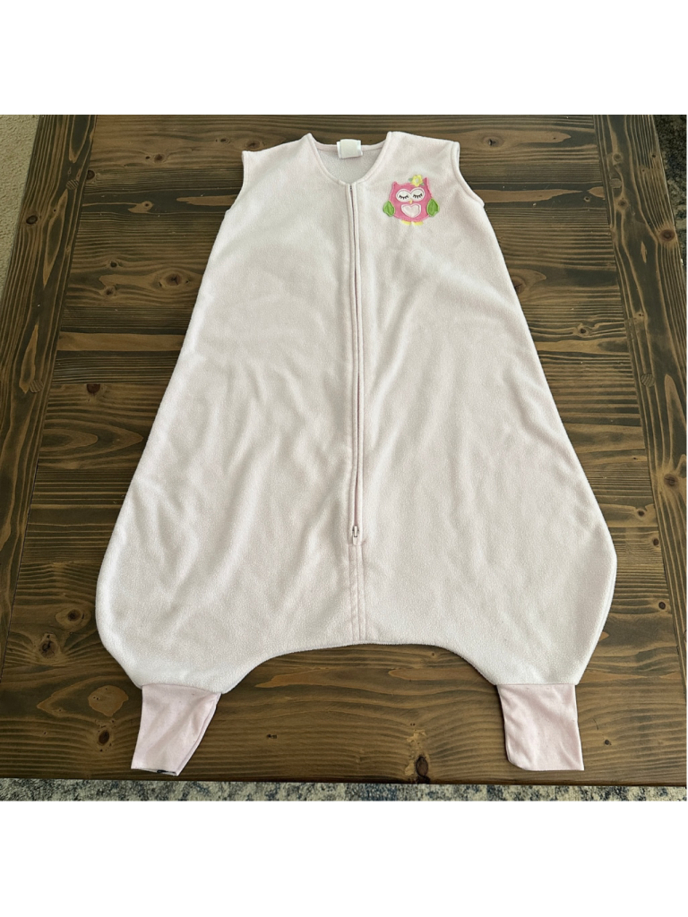 HALO Baby SleepSack Early Walker 18-24M Pink Owl Fleece Wearable Blanket
